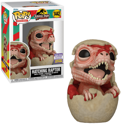 Funko POP! - Jurassic Park 30th Anniversary - Hatching Raptor - 1442 - 2023 Summer  Convention - Limited Edition